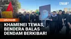 Ribuan warga Irak menggelar prosesi pemakaman simbolik untuk Pemimpin Tertinggi Iran Ayatollah Ali Khamenei di jalan-jalan Baghdad pada Minggu.