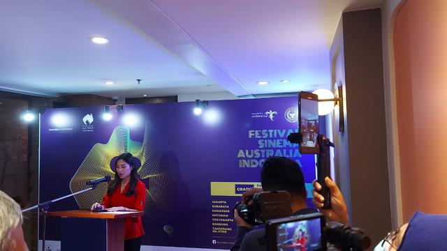 Angela Tanoesoedibjo, Wakil Menteri Pariwisata dan Ekonomi Kreatif Indonesia, saat opening FSAI di CGV Grand Indonesia (23/2/2023). (Liputa6.com/ Linda Sapira)