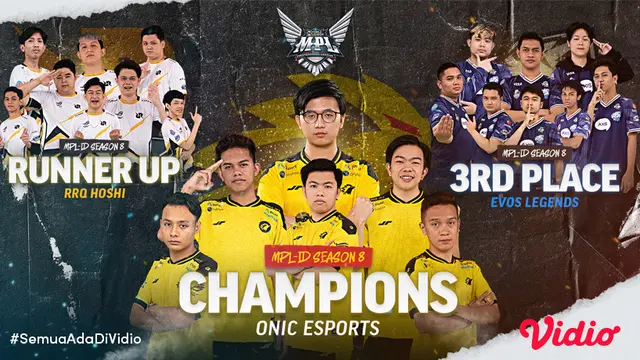 MPL Indonesia Season 8 Telah Usai, ONIC Esports Berhasil keluar Sebagai Juara