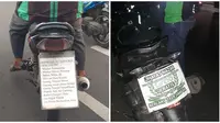 Potret Nyeleneh Plat Motor Driver Ojek Online Ini Malah Bikin Bingung (sumber:Instagram/newdramaojol.id)