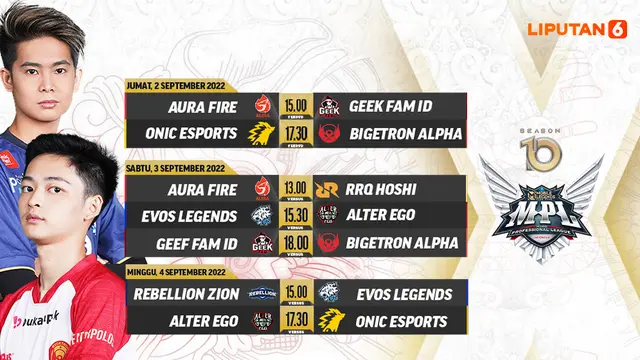 Link Live Streaming MPL Indonesia Season 10 di Vidio, 2-4 September 2022