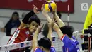Indonesia bermain mendominasi sejak set pertama dimulai. Set pertam ditutup dengan kemenangan Indonesian dengan skor 25-20. (Liputan6.com/Helmi Fithriansyah)