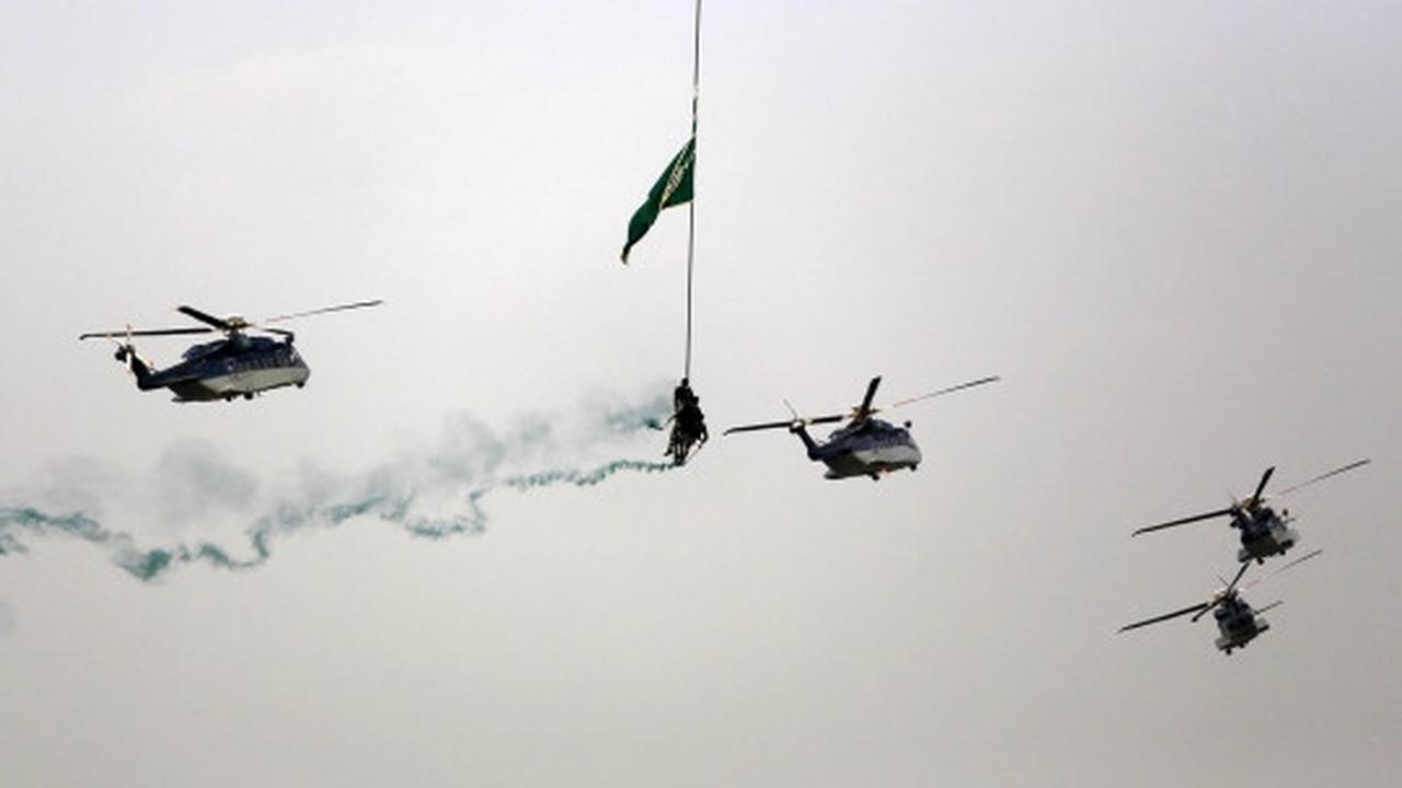 Aksi latihan pengamanan militer Arab Saudi jelang puncak haji