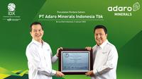 Pencatatan saham perdana PT Adaro Minerals Indonesia Tbk (ADMR) pada Senin, (3/1/2022) (Foto: BEI)