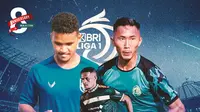 Liga 1 - Ricky Kambuaya. Miftah Sani dan David Rumakiek (Bola.com/Decika Fatmawaty)