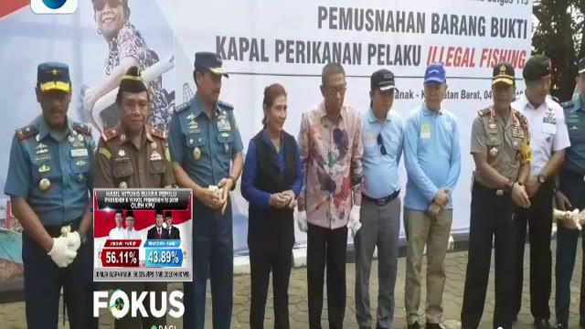 Penenggelaman dilakukan dengan cara memberikan pemberat dan mengisi badan kapal dengan air laut hingga kapal tersebut tenggelam.