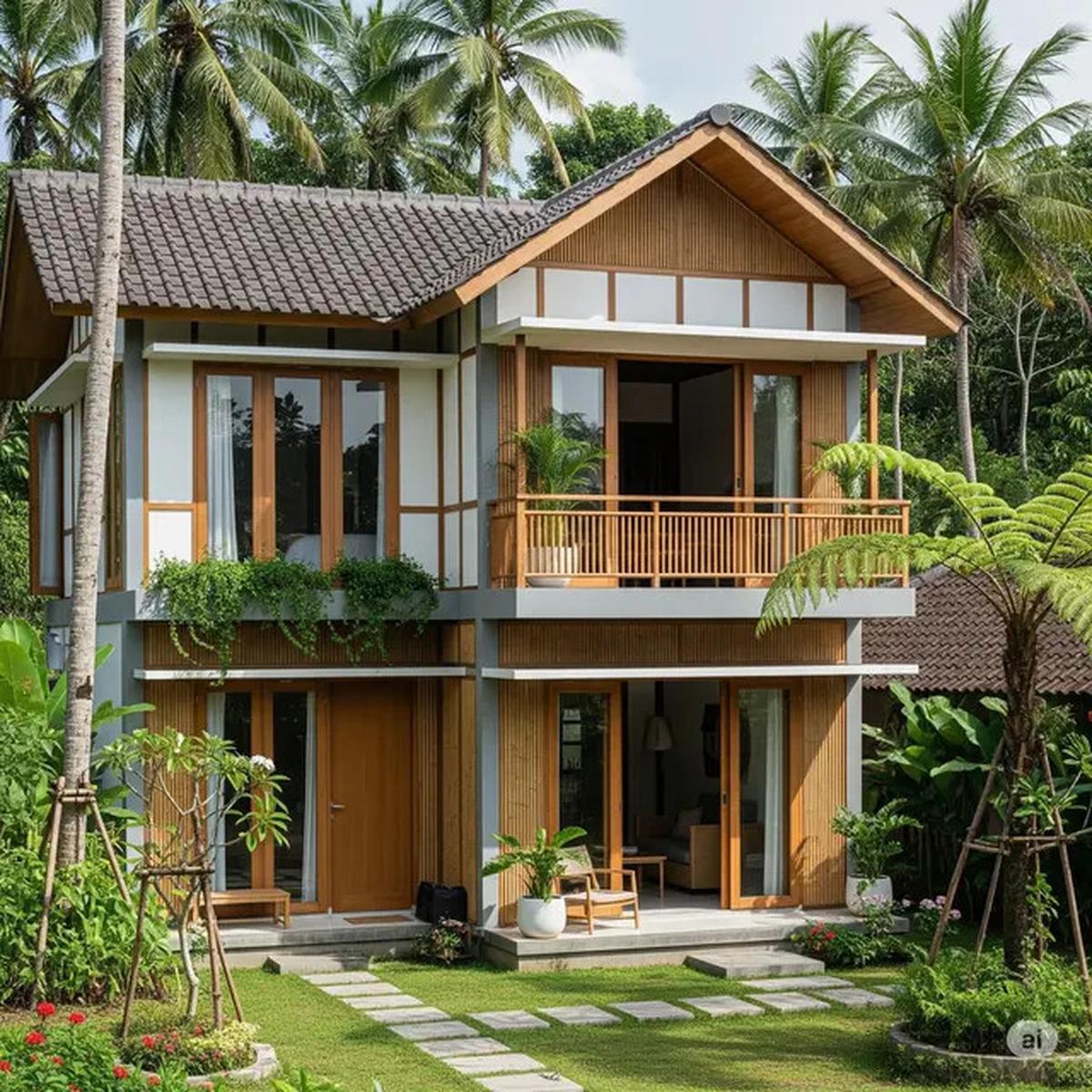 10 Inspirasi Desain Rumah Sederhana 2 Lantai di Desa, Nyaman, Asri, dan Hemat Biaya