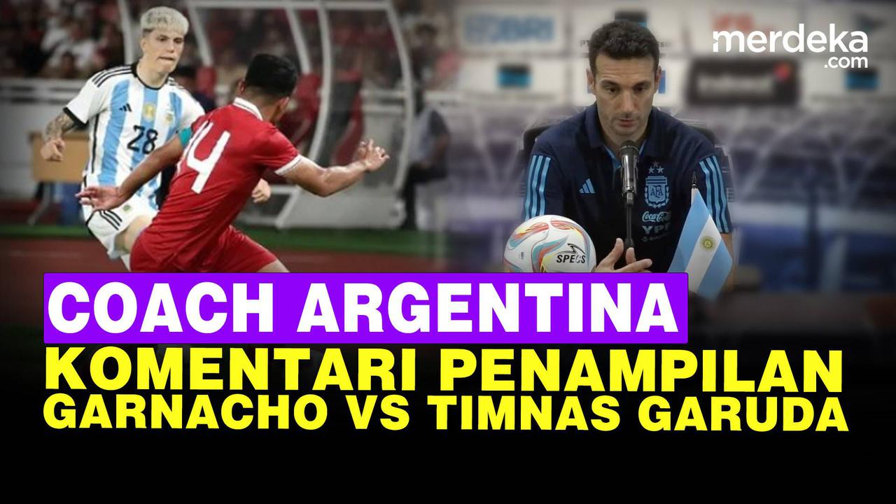 VIDEO: Ekspresi Pelatih Argentina Lihat Penampilan Garnacho Vs Timnas Garuda