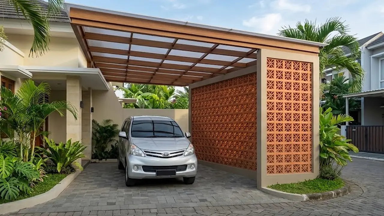 Model Roster untuk Area Carport agar Tidak Terlalu Terbuka