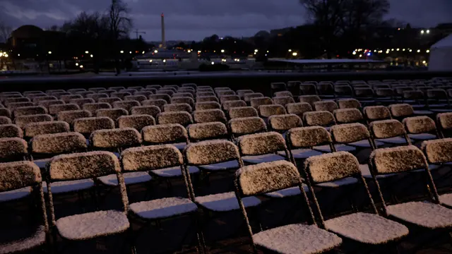 Suhu Terdingin dalam 40 tahun Sambut Pelantikan Donald Trump