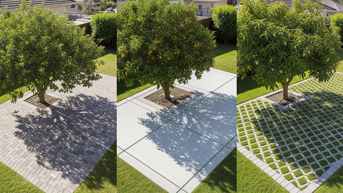 Paving Block, Cor Beton, atau Grass Block? Ini yang Paling Cocok untuk Halaman dengan Pohon Buah