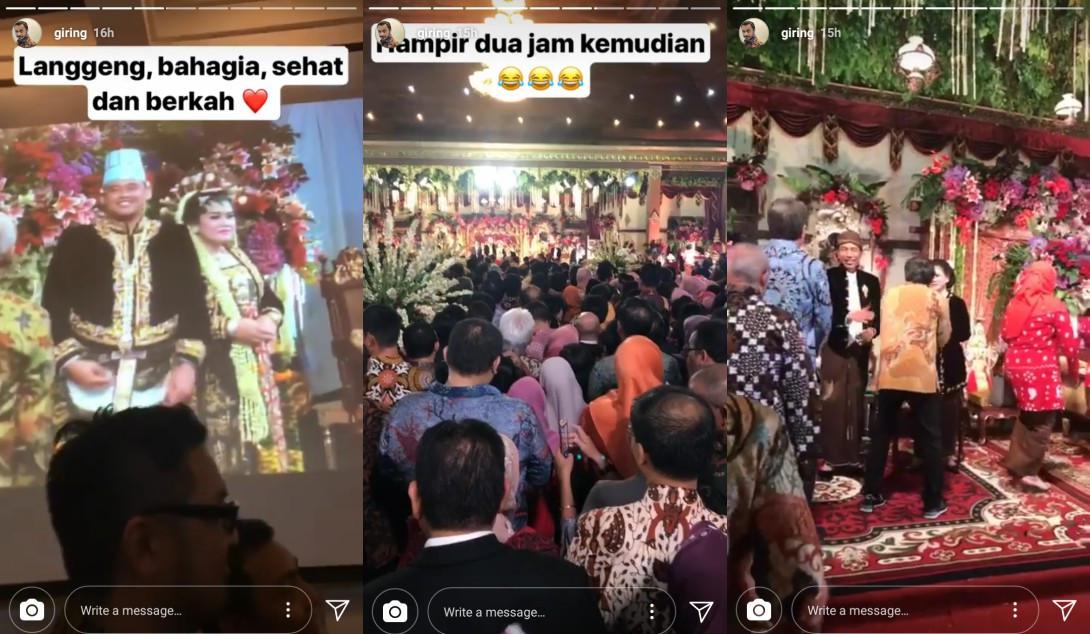Giring Nidji hadir ke pernikahan Kahiyang Ayu dan Bobby Nasution [foto: instagram.com/giring]