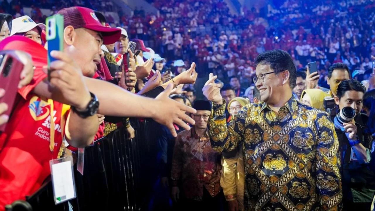 VIDEO: Momen Menteri Mu'ti Sampai Kaget Saat Sebut Nama Purbaya, Satu Gedung Bergetar "Pendukungnya Banyak"