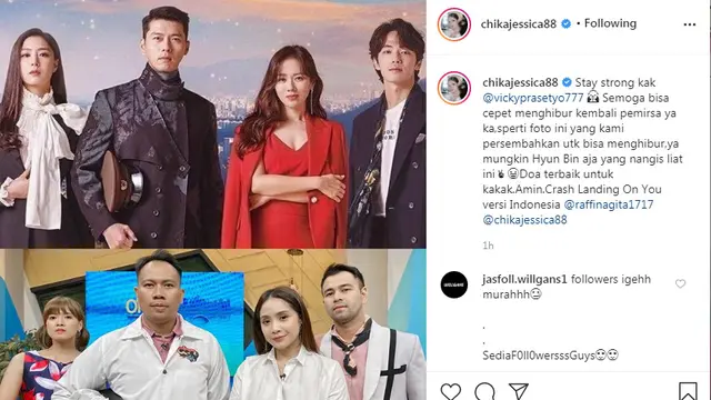 Dukungan Chika Jessica buat Vicky Prasetyo