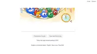 Tampilan Google Doodle menyambut kedatangan tahun baru 2017 