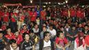 Sepanjang pertandingan Big Reds, kelompok pendukung Liverpool terus bernyanyi mendukung tim kesayangannya. (Bola.com/Vitalis Yogi Trisna)
