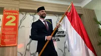 Jordi Amat resmi menjadi Warga Negara Indonesia usai mengambil sumpah WNI di Kantor Wilayah Kementerian Hukum dan HAM (Kemenkumham) DKI Jakarta pada Kamis (17/11/2022) siang WIB. (Liputan6.com/Melinda Indrasari)
