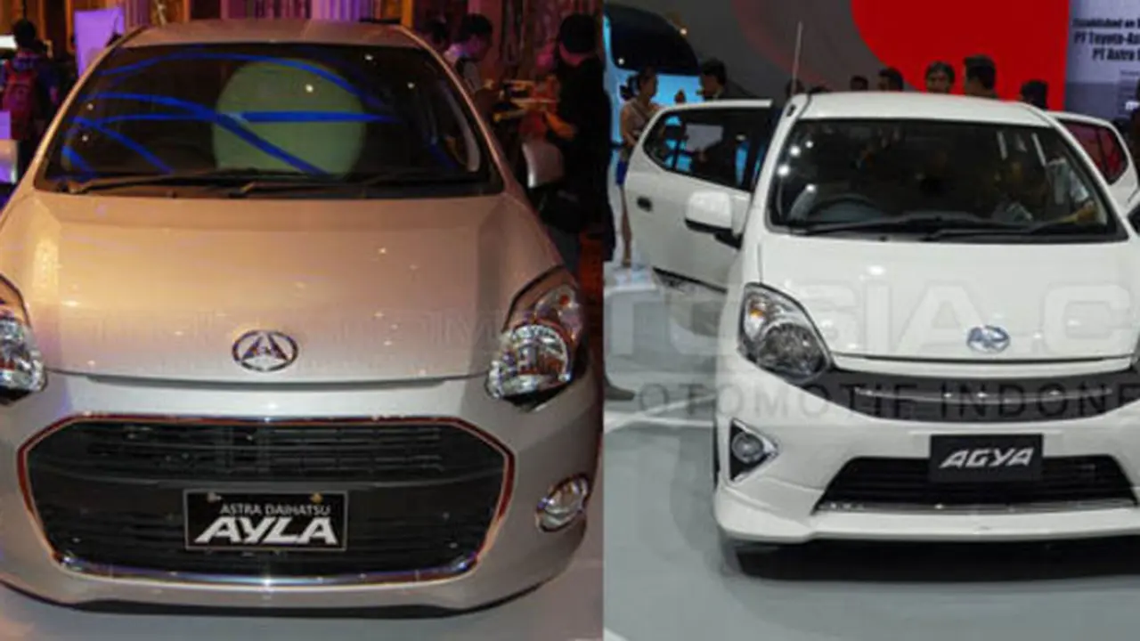 Daihatsu Ayla dan Royota Agya (Arsip)