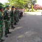 Apel kesiapsiagaan jelang PSBB Buol yang diikuti personel Polres Buol dan TNI di Mapolres Buol, Rabu (13/5/2020). (Foto: Humas Polda Sulteng).
