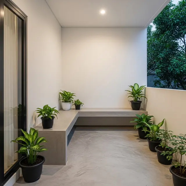 9 Model Teras Rumah dengan Lantai Semen Polos yang Estetik, Hadirkan Nuansa Minimalis