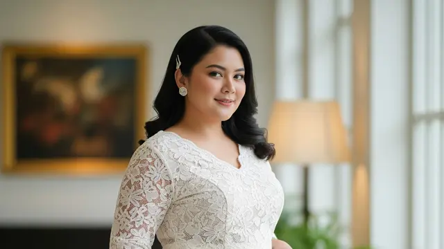 Atasan Brokat untuk Bahu Lebar dan Rok Batik untuk Paha Besar
