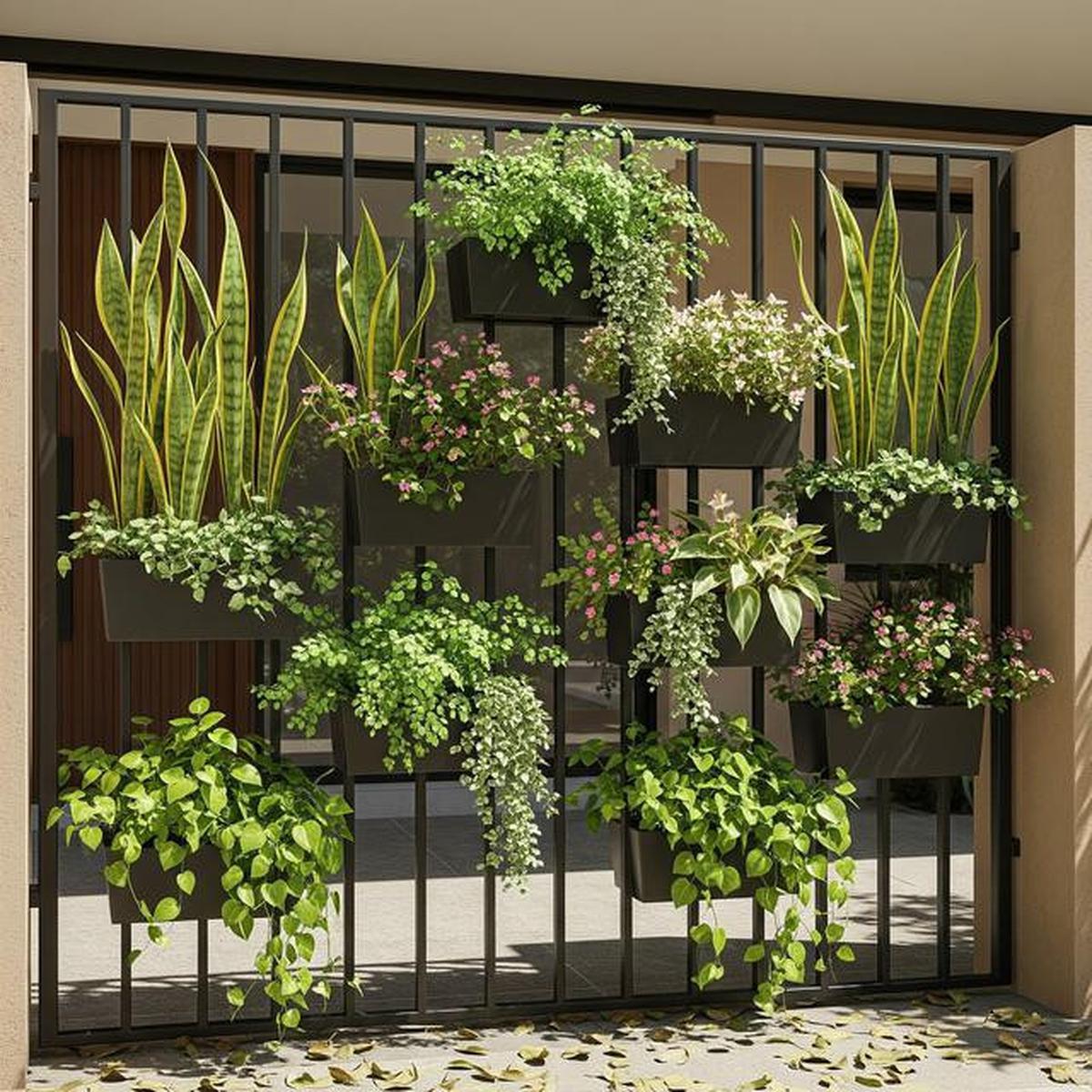 7 Inspirasi Pagar Besi Minimalis 2025, Paduan Estetik Vertical Garden untuk Hunian Modern