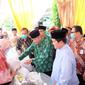 Menteri BUMN Erick Thohir halal bihalal bersama para santri di Pondok Pesantren Mathla&rsquo;ul Anwar Banten, (11/5/2022).