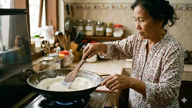 Cara Menyangrai Tepung Terigu untuk Kue Kering (Foto: Gemini AI)