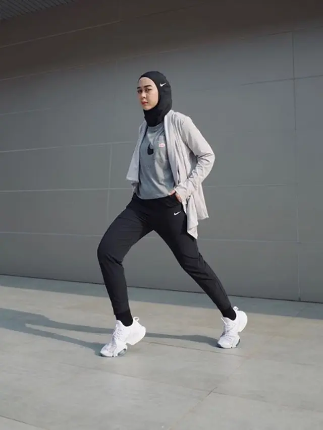 Ide OOTD Olahraga Buat Hijaber yang Bikin Nyaman Gerakin Badan di Sela WFH