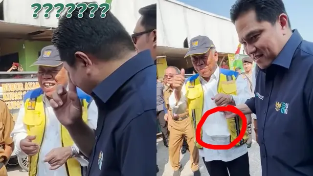 Menteri PUPR Basuki Jajan Tutut Saat Kunjungan Bareng Presiden Jokowi