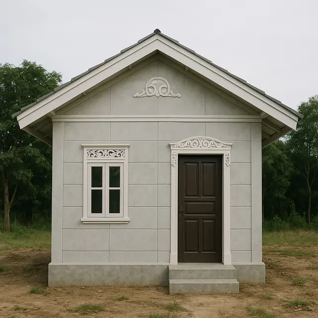 Model Rumah Sederhana dari Panel GRC (Image by ChatGPT)