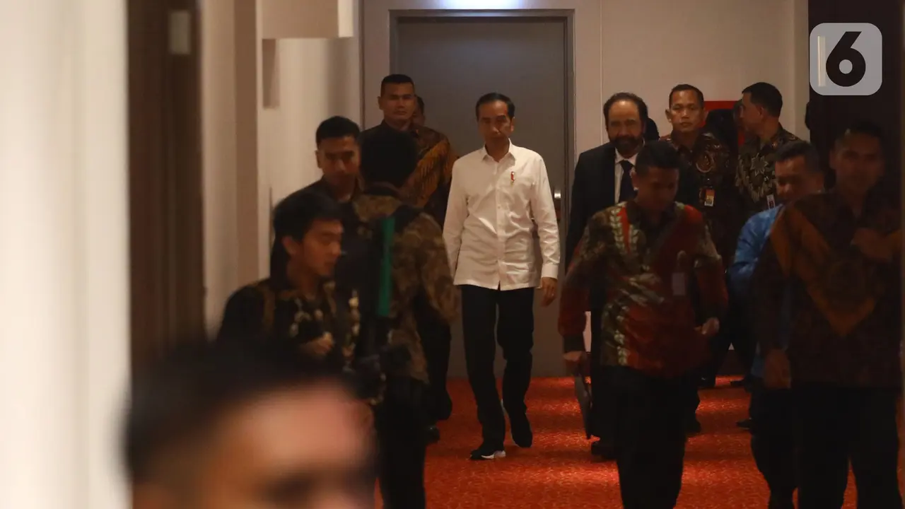 Surya Paloh Sambut Jokowi di HUT Nasdem