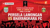 Live Streaming  Persela Lamongan Vs Bhayangkara FC (Liputan6.com / Trie yas)