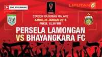 Live Streaming Indosiar Piala Presiden: Persela Vs Bhayangkara FC