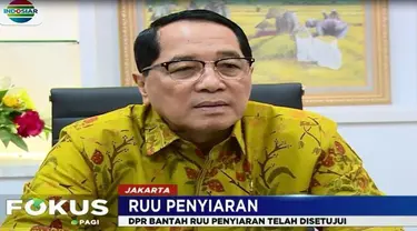 "Sampai hari ini panitia kerja belum membahas lagi terhadap RUU Penyiaran," kata Wakil Ketua Badan Legislasi DPR Firman Subagyo.