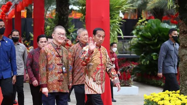 Organisasi Masyarakat Tionghoa menyelenggarakan peringatan Imlek Nasional 2023 dengan tema “Bersyukur, Bangkit dan Maju Bersama”. Imlek Nasional 2023 dihadiri oleh Presiden Joko Widodo. (Dok Sinar Mas)