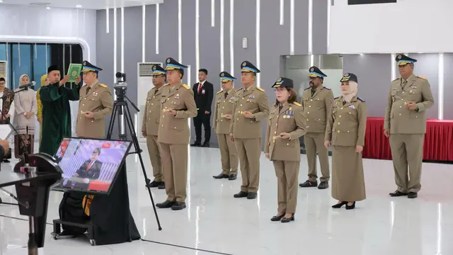 Pesan Menteri Hadi Tjahanto untuk 10 Pejabat Pimpinan Tinggi Pratama yang Baru Dilantik