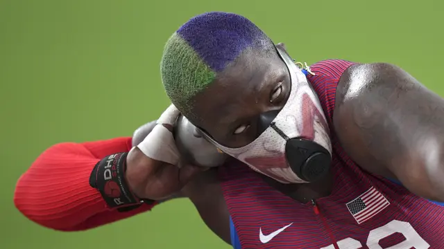 Masker Joker ala Atlet Tolak Peluru AS di Olimpiade Tokyo