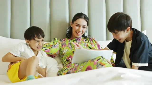 Foto liburan keluarga