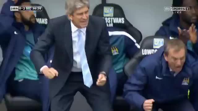 Dalam laga ini, Manchester City menang 4-2 berkat dua gol Yaya Toure sebiji gol dari James Milner dan Wilfried Bony, sementara itu Swansea membalas via Gylfi Sigurdsson dan Batefimbi Gomis.