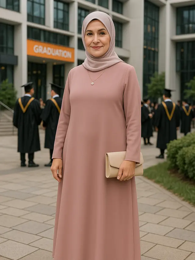 Model Gamis yang Cocok untuk Ibu yang Menghadiri Wisuda Anaknya