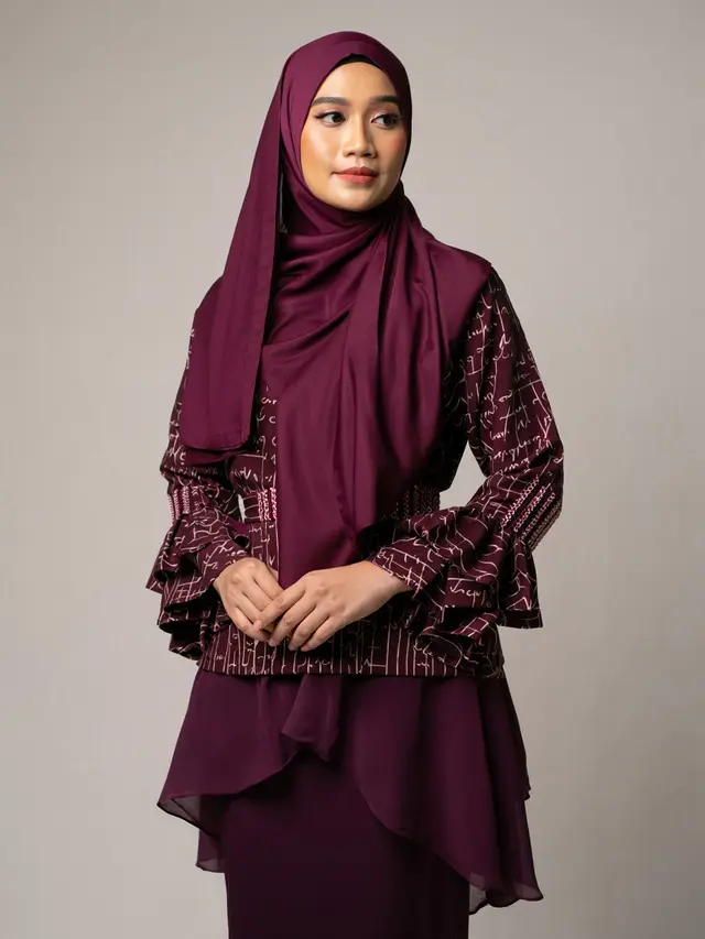 Gamis Draperi Kombinasi Batik Tulis
