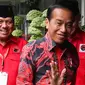 Presiden Joko Widodo atau Jokowi menghadiri (Rakernas) III di Sekolah Partai PDIP, Jakarta, Selasa (6/6/2023). Rakernas III PDIP dengan tema “Fakir Miskin dan Anak Telantar Dipelihara oleh Negara” akan juga membahas pemenangan Pemilu 2024 serta mendengar arahan khusus dari Presiden Jokowi. (Liputan6.com/Herman Zakharia)