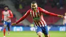 5. Angel Correa – Penyerang asal Argentina ini merupakan salah satu pemain yang diandalkan oleh Diego Simeone di Atletico Madrid. Gaya main yang ngotot dan skill mumpuni membuatnya cukup diperhitungkan sebagai pengganti Lionel Messi. (AFP/Gabriel Bouys)