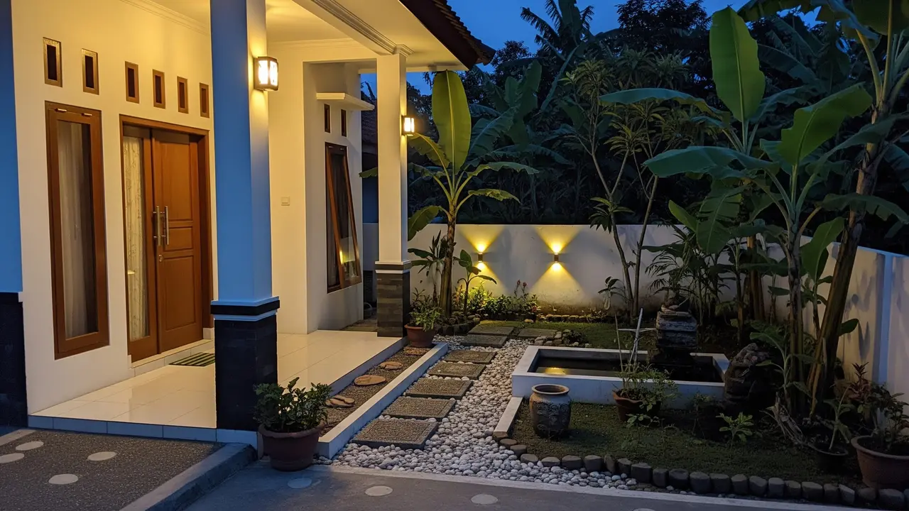 5 Desain Teras Rumah Kecil Menyatu dengan Kebun Pisang Tanpa Suasana Seram