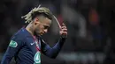 Pemain Paris Saint-Germain Neymar Jr saat menghadapi GSI Pontivy dalam French Cup di Stadion Moustoir, Lorient, Prancis, 6 Januari 2019. (Photo by LOIC VENANCE/AFP)