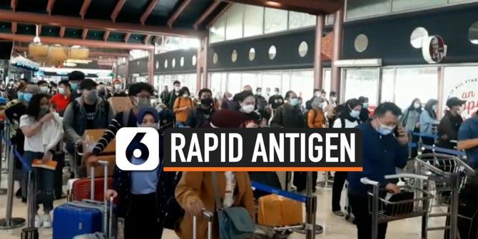VIDEO: Bandara Soetta Dipadati Penumpang yang akan Tes Rapid Antigen