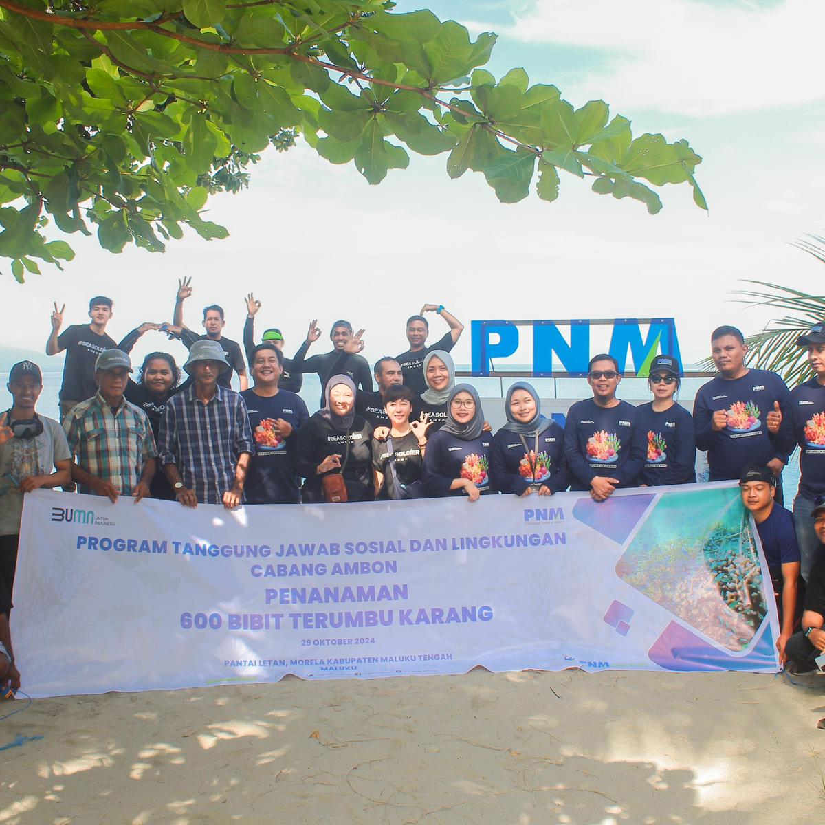 PNM Gandeng Pemuda dalam Konservasi Terumbu Karang di Ambon