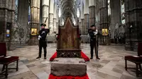 Stone of Destiny tiba di Westminster Abbey. (Dok. Twitter/coronation2023)