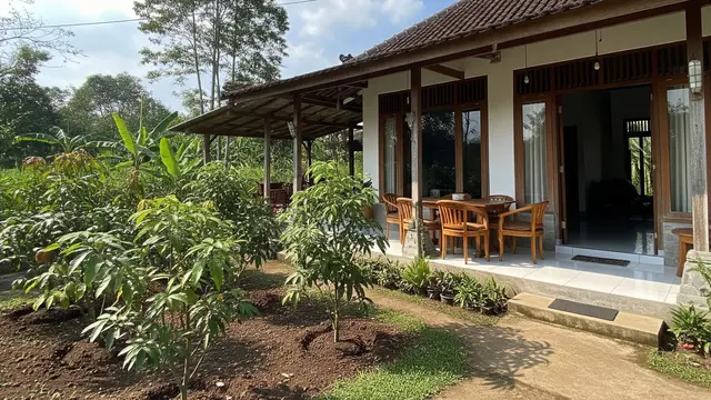 9 Desain Rumah Pedesaan dengan Kebun Buah di Sudut Lahan, Harmoni Alami